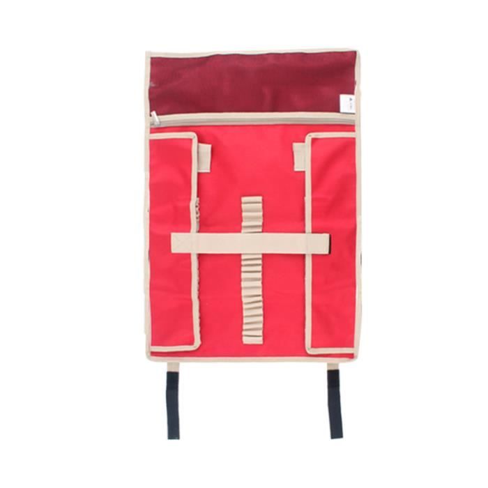 Tente de camping en plein air Marteau Canopy Peg Sac de rangement pour ongles Portable Simple Tool Bag Kit (Red Size CAMPING TENT