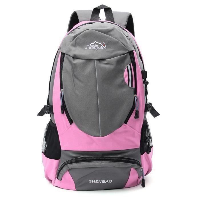 35L Sac à dos unisexe sac de voyage extérieur Rose Rouge