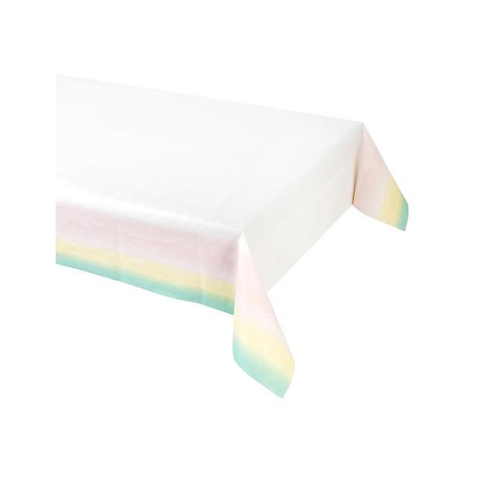 Nappe pastel en plastique 180 x 120 cm