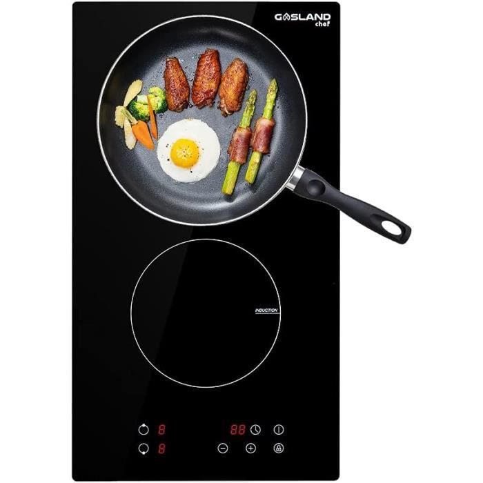 Gasland Chef IH30BFN 30cm Plaque à Induction, Encastrable Table de Cuisson à induction 2 Foyers 3500W,67