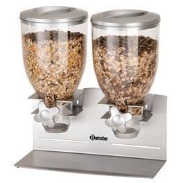 Distributeur de Céréales/Aliments Secs Double - 2 x 3,5 L - Bartscher
