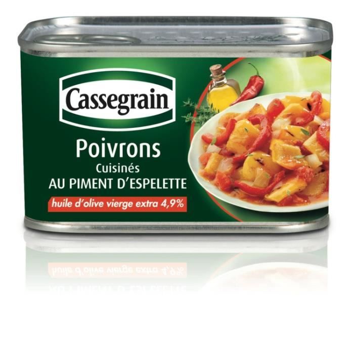 Poivrons cuisinés au piment 375g Cassegrain