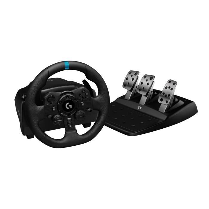 Volant de Course et Pédales gaming - Logitech - G923 - pour PS5, PS4 et PC