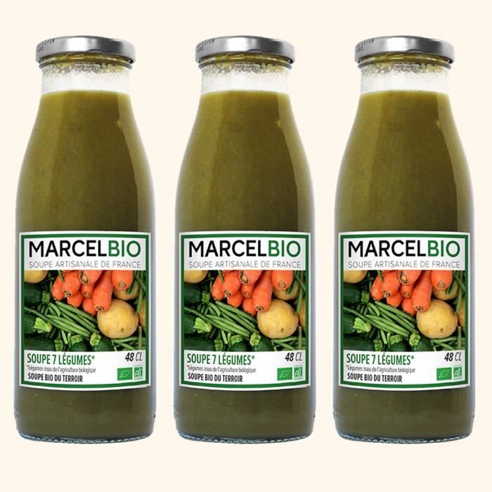 Marcel Bio - Soupe aux 7 Légumes Bio 48cl - Pack de 3