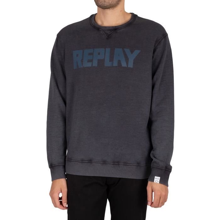 Replay Pour des hommes Sweat bio graphique, Gris
