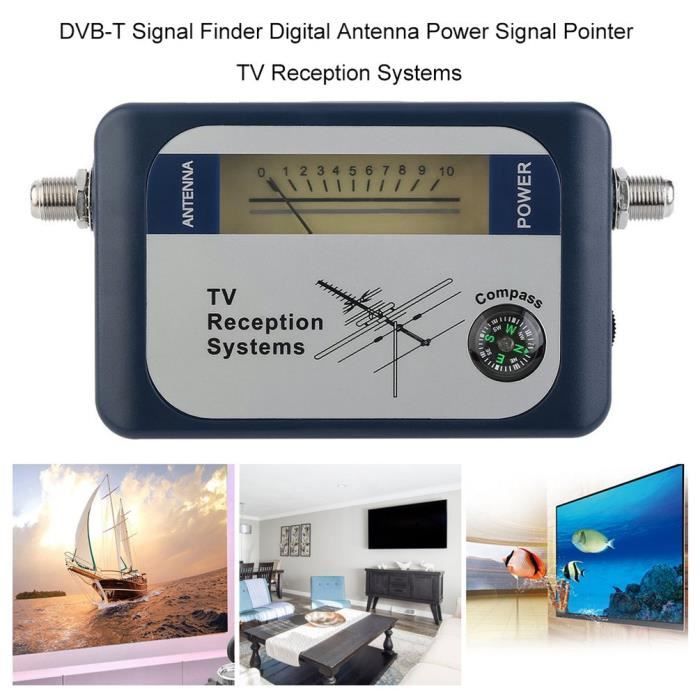 Pointeur de signal d'alimentation d'antenne numérique, recherche de signaux DVB-T, Systèmes de réception TV