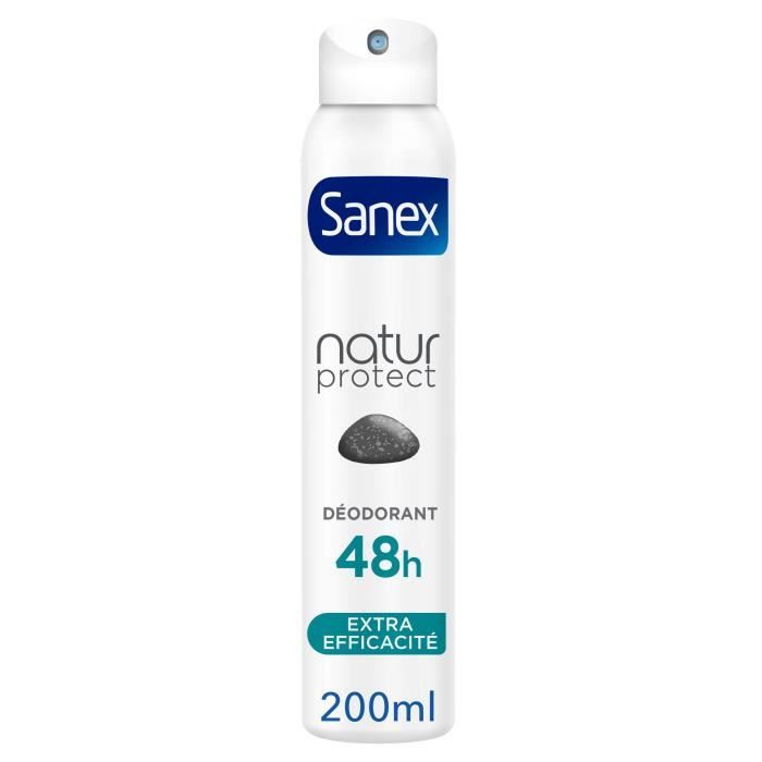 SANEX Déodorant Natur Protect Extra efficacité Pierre d'alun spray - 200 ml