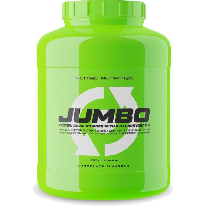 Scitec Jumbo 3520g FRAISE | Whey Proteine | Avoine | Creatine | Glutamine