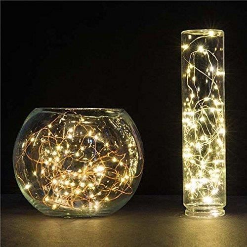 Blanc Chaud- Guirlande lumineuse ELECTRIQUE, 33ft - 10m 100 LED étanches s&rsquoallume pour jardin, Patio, mariage et