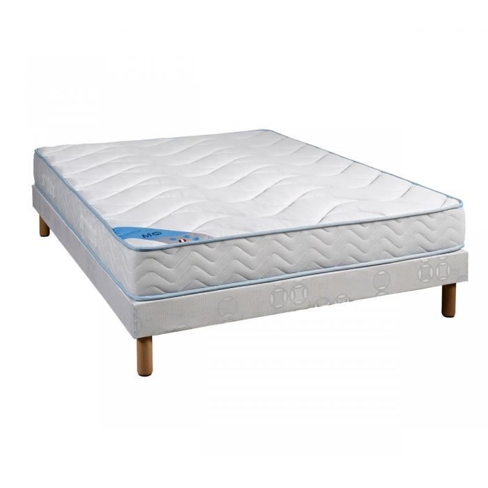 Ensemble matelas mousse Someo M30 sommier pieds 140x190