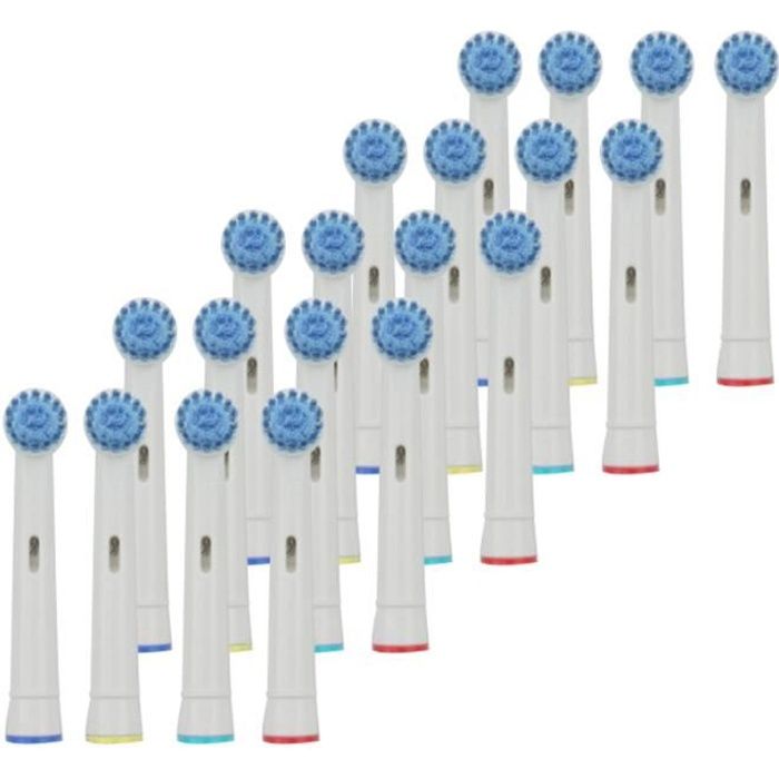 Remplacement des têtes de brosse à dents électriques 20X pour Braun Oral B Sensitive Clean