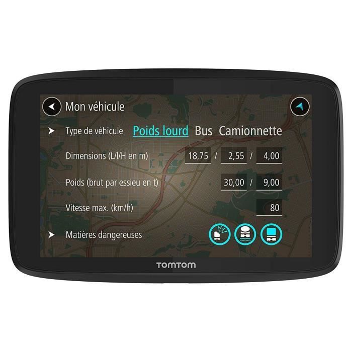 TomTom GO Professional 520 (5 pouces) - GPS Poids Lourds - Cartographie Europe 48 et Trafic à Vie (via Smartphone)