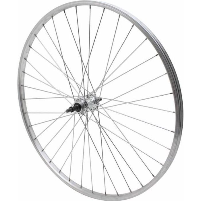 Roue vtc-city 700x28-35 arriere alu moy alu axe plein rl 7-6v. (vendu avec ecrou 10x100)