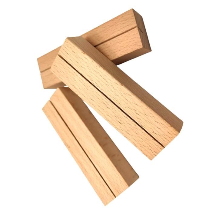 Porte-cartes En Bois Naturel - Support Table Mariage, Numéro De Table, Menu Restaurant - 8