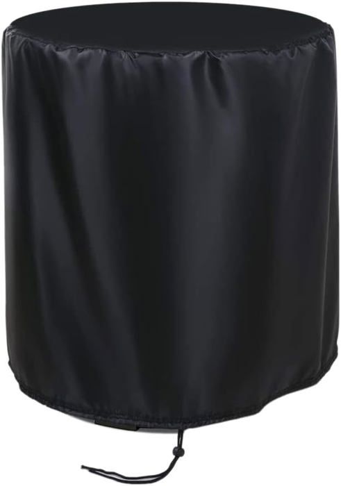 Housse Protection Brasero Ronde 61x68 Cm - Tissu Oxford 210D Imperméable, Avec Sangle Réglable - Couleur Noire - 2