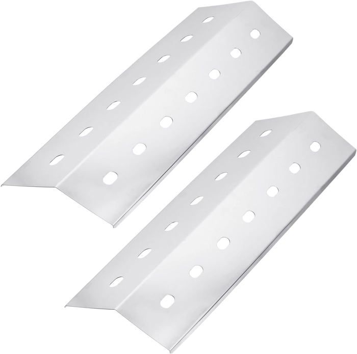 Lot De 2 Plaques Chauffantes Pour Barbecue Gaz - Inox, Diffuseur De Flamme WELL GRILL