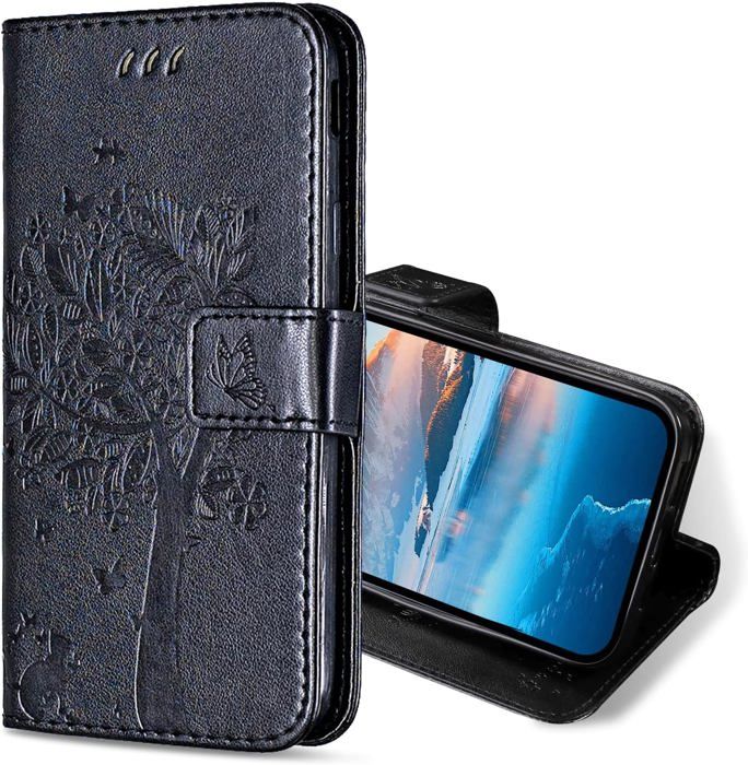 Étui Portefeuille En Cuir Premium Pour Nokia 6.2 (2019) - Noir, Multifonction, Avec Support Et Poches Cartes