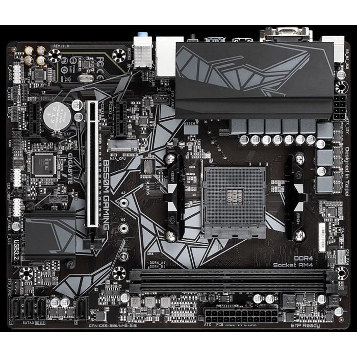 Carte mère GIGABYTE B550M GAMING AMD B550 Socket AM4 2xDDR4 SDRAM 64GB Micro ATX Reconditionné - Gigabyte reconditionné disponible sur Cdiscount Seconde Vie