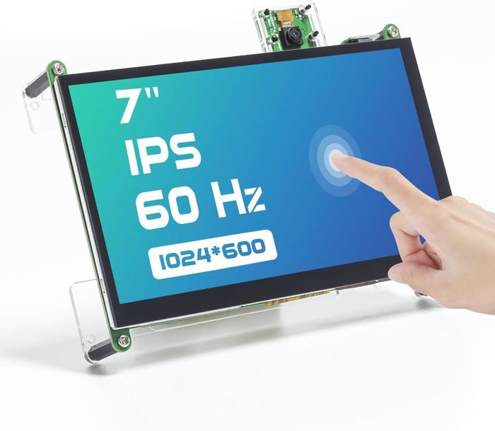 Raspberry Pi Écran Tactile 7 Pouces 1024 X 600 Ips Display Usb Hdmi ...