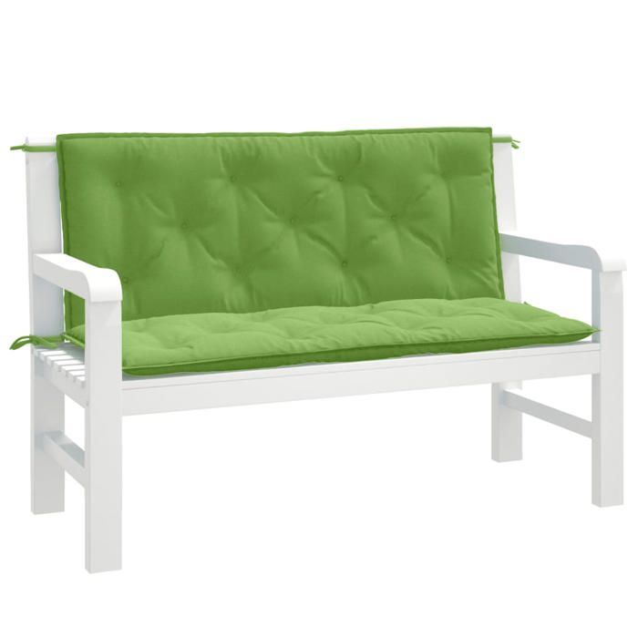 vidaXL Coussins de banc de jardin Lot de 2 - vue 2