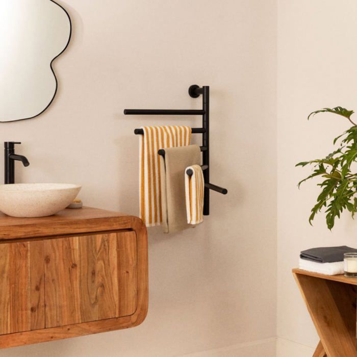 Sèche-serviettes électrique - Create - Warm Towel Minimal - 80W - Barres pivotantes 180°