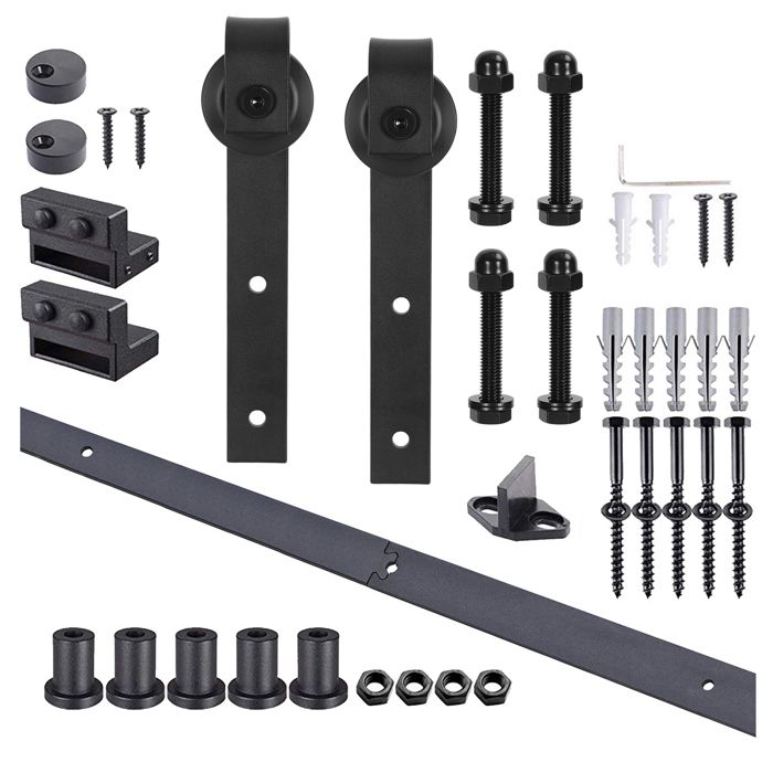 Kit De Rails Pour Porte De Grange Coulissante – Plafond 4-20 Pieds, Simple Ou Double, Neuf