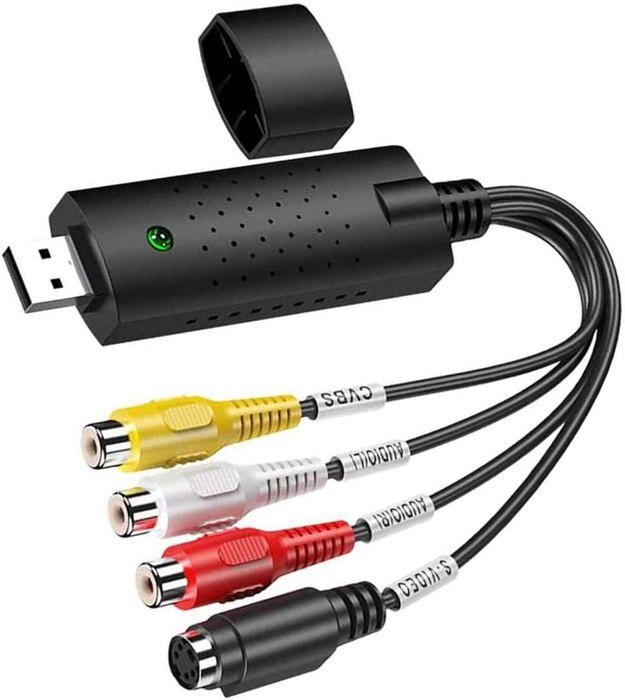 Boîtier de capture audio convertisseur audio vidéo USB 2.0 de capture vidéo VHS analogique vers numérique pour Windows 10/