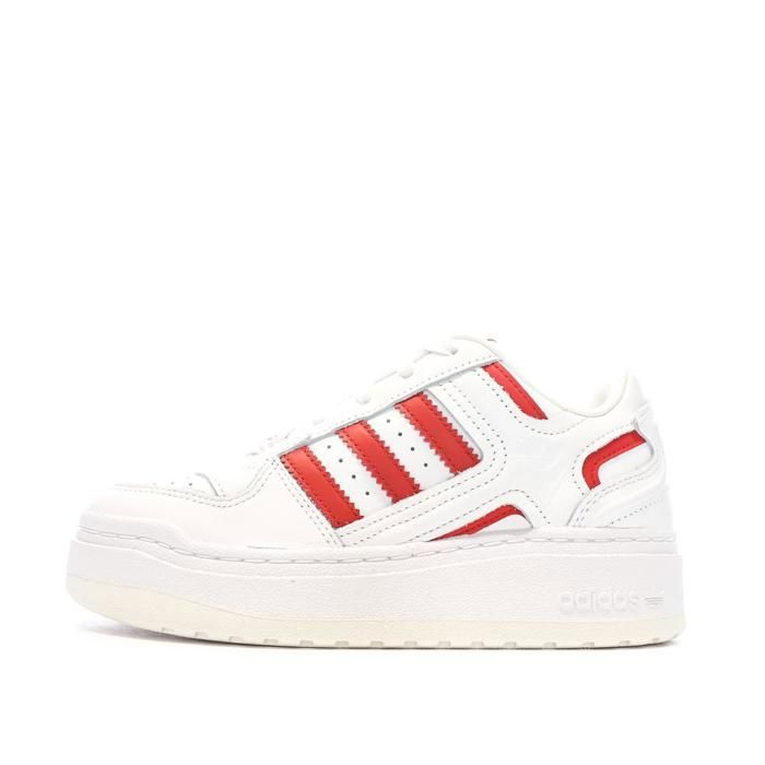 Adidas Baskets Blanches/Rouges Femme Adidas Forum Xlg
