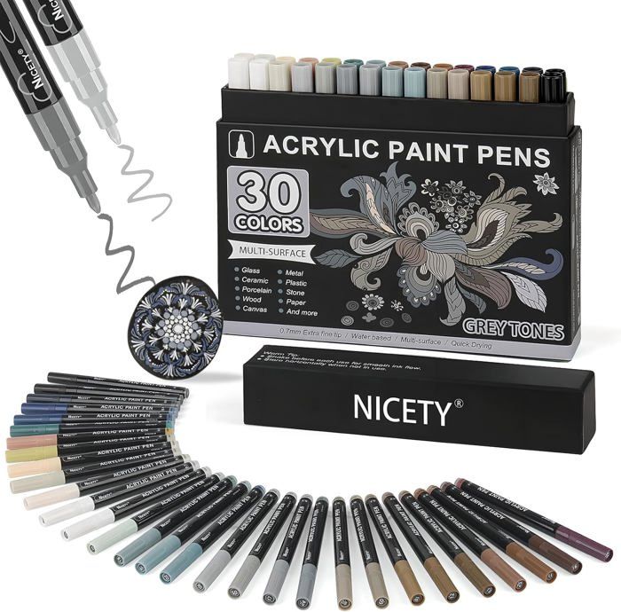 Marqueurs Acryliques 6/12/54 Couleurs - Stylos Peinture Gel Pour Verre, Céramique, DIY, Scrapbooking, Idées Cadeaux Créatifs