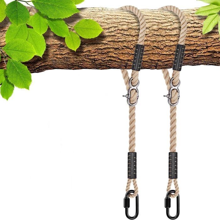 Kit Fixation Balançoire GROOFOO - 2 Sangles 1,5 M, 550 Kg Charge, Protection Arbre