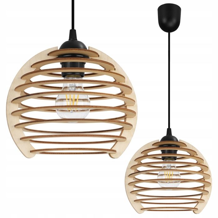 Lampe Suspendue en Bois - Light Home - Timber 2490/1/LP - Réglable - Design Moderne