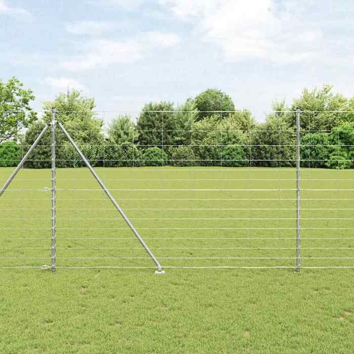 vidaXL Poteau de clôture. Galvanisé 50 x 16 m Acier 3351466