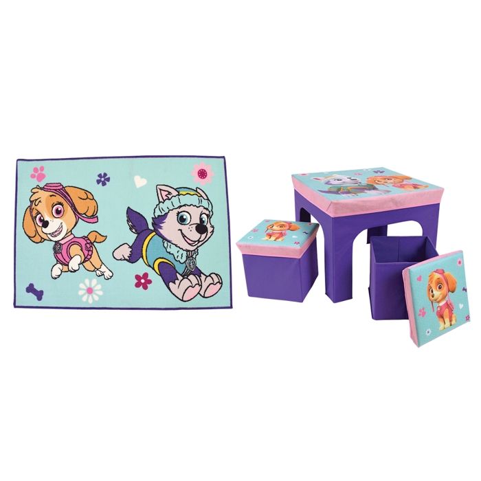 PATPATROUILLE FILLE - Lot tapis + table et tabourets PATPATROUILLE FILLE - Lot tapis + table et tabourets