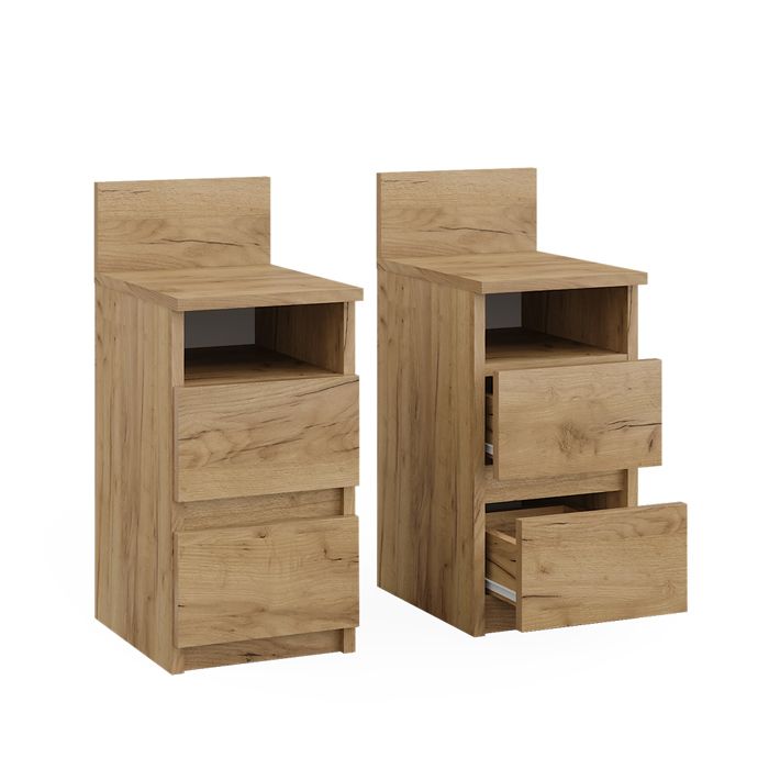 Table de chevet Monty Lot de 2 Chêne de force doré Vicco 53166 Table de chevet Monty Lot de 2 Chêne de force doré Vicco 53166