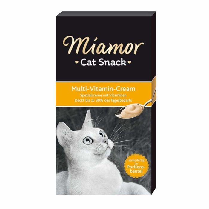 Crème Multi-Vitaminée pour Chats - Miamor - Faible en Calories - Sans Sucre - Renforce Défenses