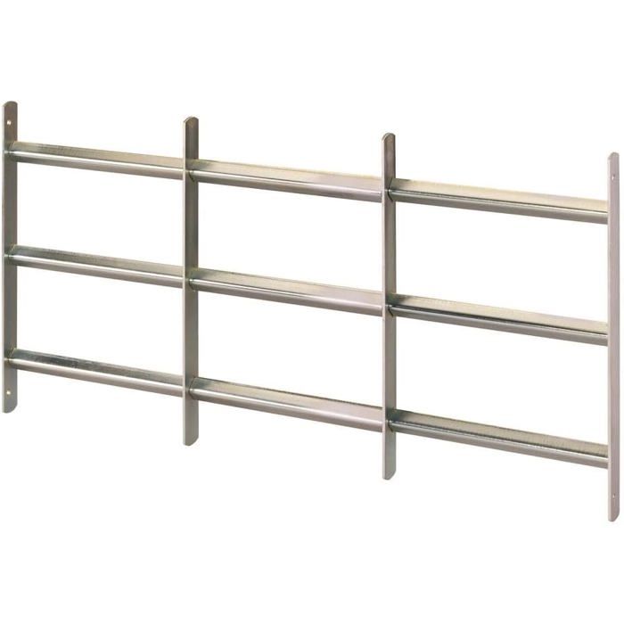 Grille de fenêtre Alberts 553692 Venlo extensible électro-galvanisé bleu 450 x 500-650 mm