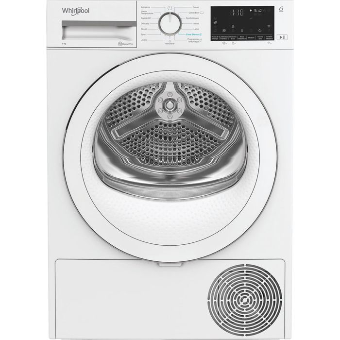 Sèche linge à condensation WHIRLPOOL Pompe à chaleur Filtre auto nettoyage Fonction Aquasensor