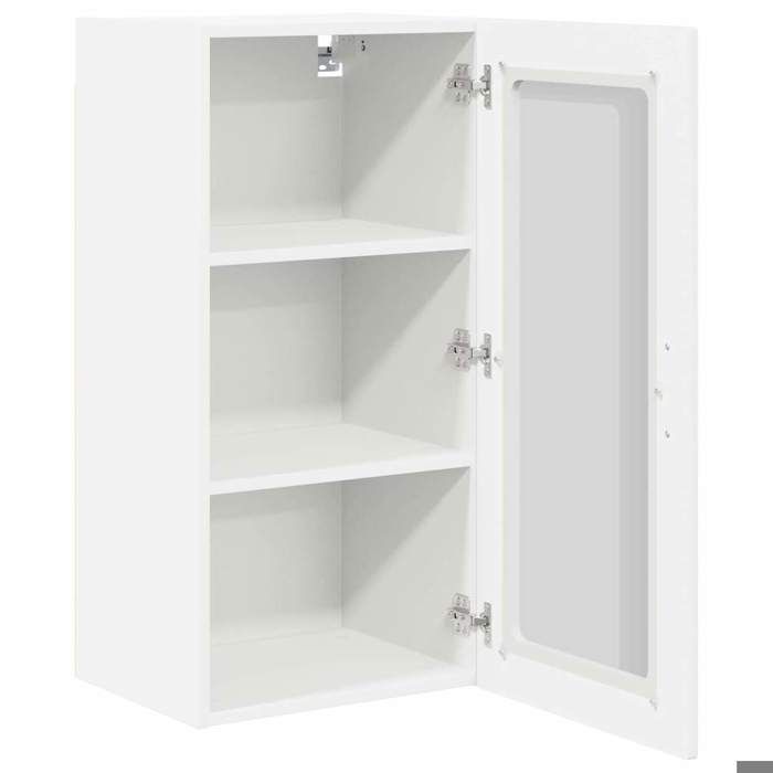 Moderne Armoires suspendues (2 pièces) SWEETY Placards cuisine Blanc brillant 40x31x80 cm BB461