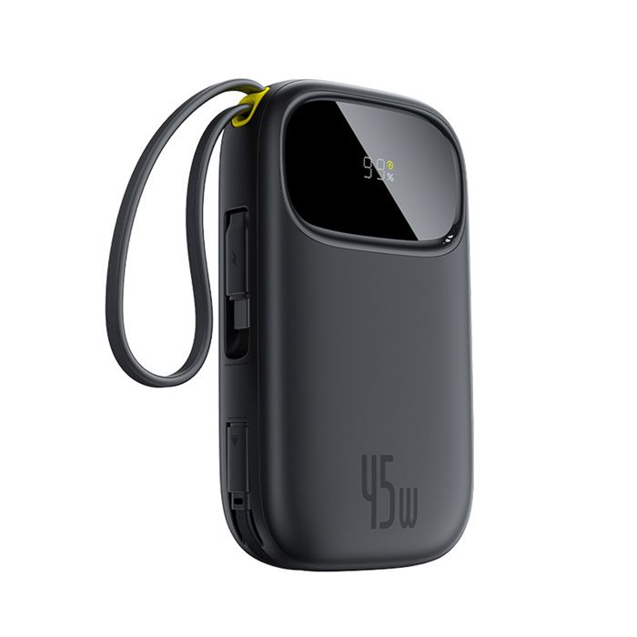 Batterie externe EnerFill FC31 20 000 mAh 45 W avec écran et câbles USB-C Lightning - Noir