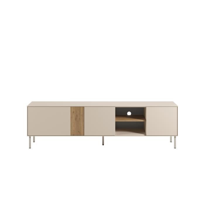 ELDIO - Meuble TV 180cm en mélamine Beige ELDIO - Meuble TV 180cm en mélamine Beige