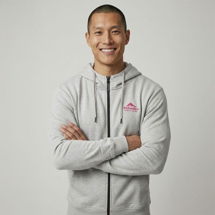 Veste sweat zippée à capuche rock union Homme HELVETICA