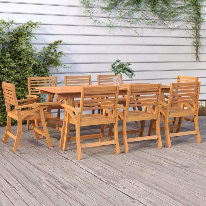 Sale juilletTable de jardin - vidaXL - bois dacacia solide - imperméable - 200 x 90 x 75 cm cha30r