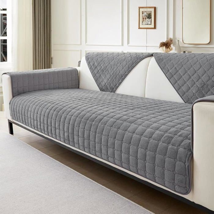 Housse Canapé angle4/3/2/1 Pces Housse Meridienne Couvre Canape avec Accoudoirs Matessée avec 70x150cm Degré HOUSSE DE FAUTEUIL