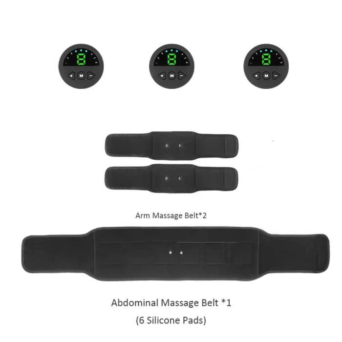 Stimulateur Musculaire Abdominal Rechargeable EMS - 8 Modes, 19 Intensités, Pour Femme Et Homme, Tonification
