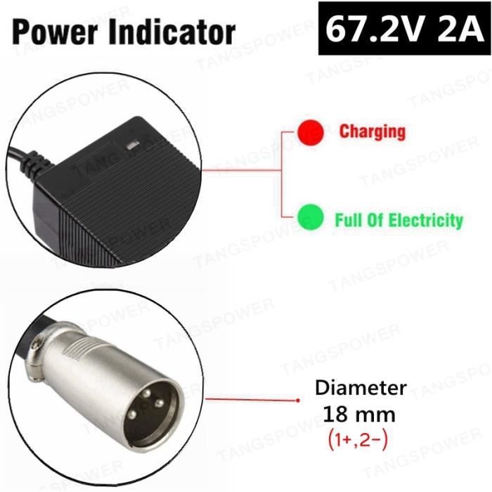 Chargeur adaptateur secteur 36V 2A pour vélo électrique SHC-8100LC -  Cdiscount Informatique