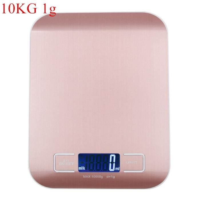 Balance De Cuisine électronique 7 Kg - Précision 1g, écran LCD, Design Blanc - Pour Peser Les Ingrédients