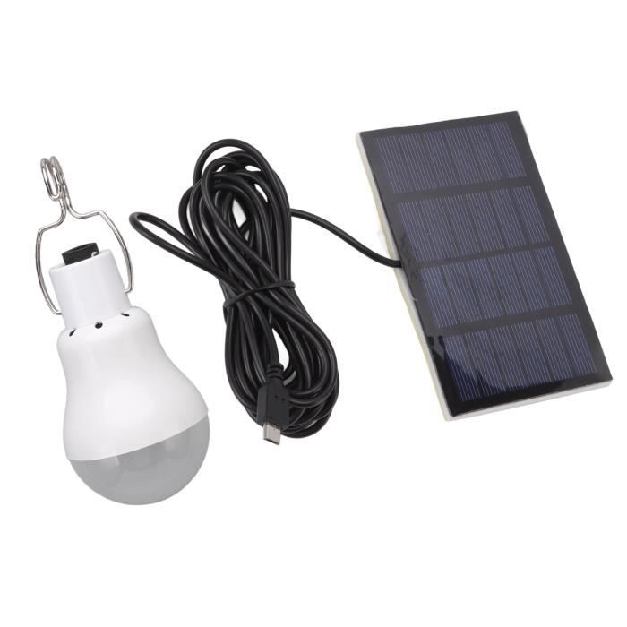 Wmool Panneau Solaire Alimenté Lumières LED Ampoule Lampe de Tente Camping Extérieur Jardin