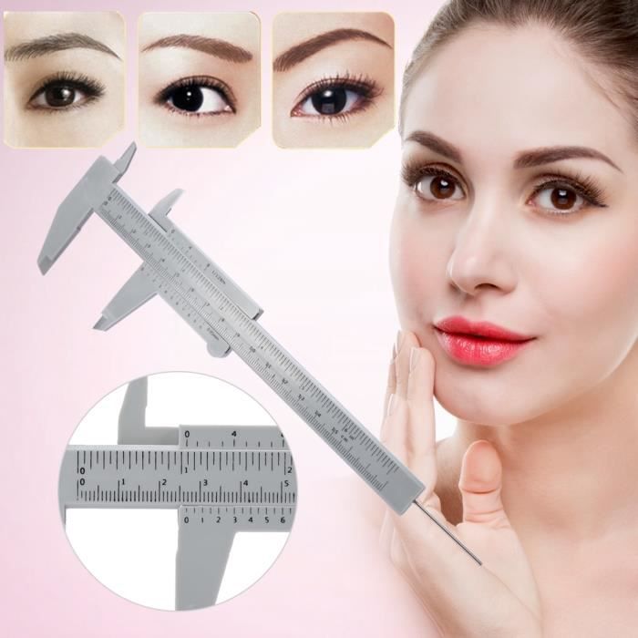 EBTOOLS Règle de microblading de pochoir de sourcil Règle de modèle de