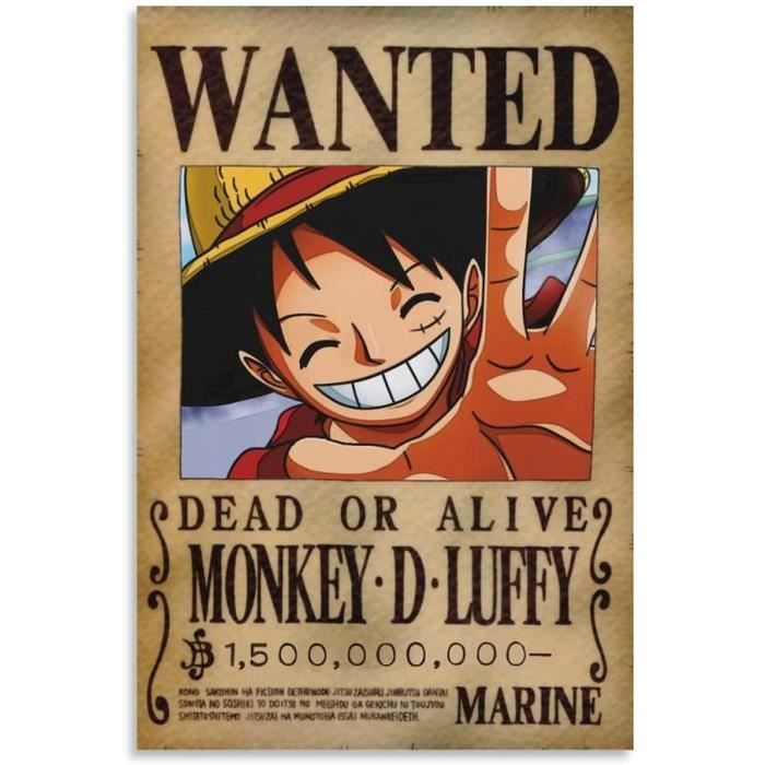 Poster Toile « Wanted Katakuri » - 30 X 45 Cm - Décoration Murale Anime, Chambre, Bureau - Personnalisable