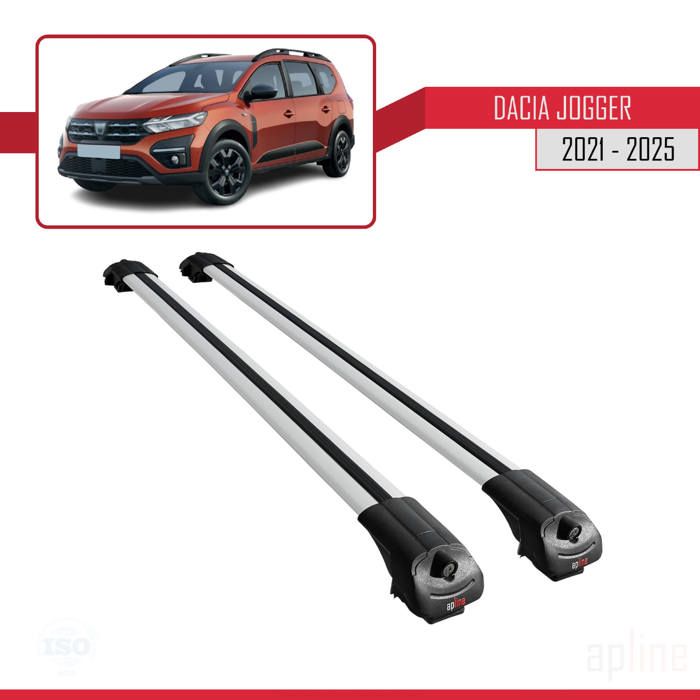 Compatible avec Dacia Jogger 2021-2023 Barres de Toit ACE-1 Railing Porte-Bagages de voiture GRIS